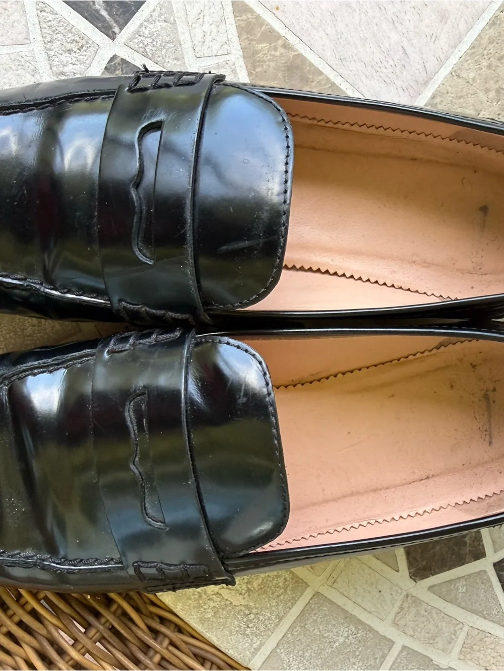 J. Crew Women’s Black Leather Penny Loafers size 7